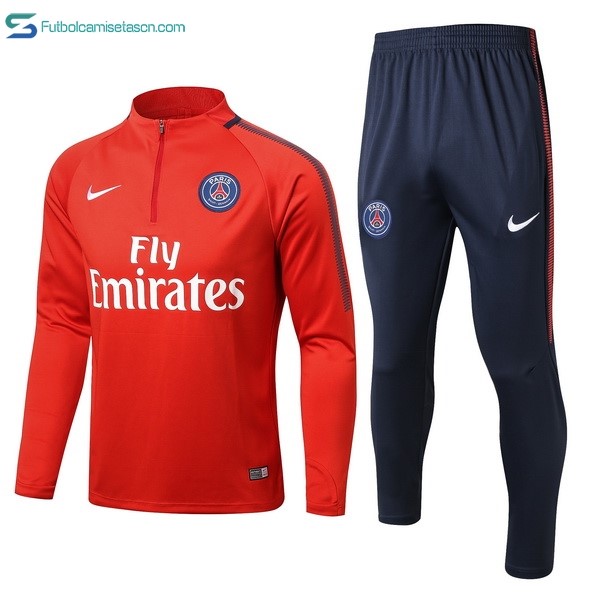 Chandal Paris Saint Germain Niños 2017/18 Rojo Azul